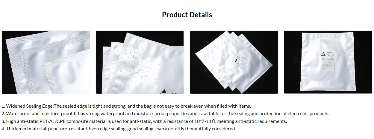 Custom logo static shielding bags Custom logo static shielding bags